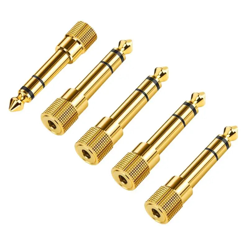 Adaptador de Audio para auriculares Hifi, 10 piezas, 1/4 pulgadas, 6,35mm, macho a 3,5mm.
