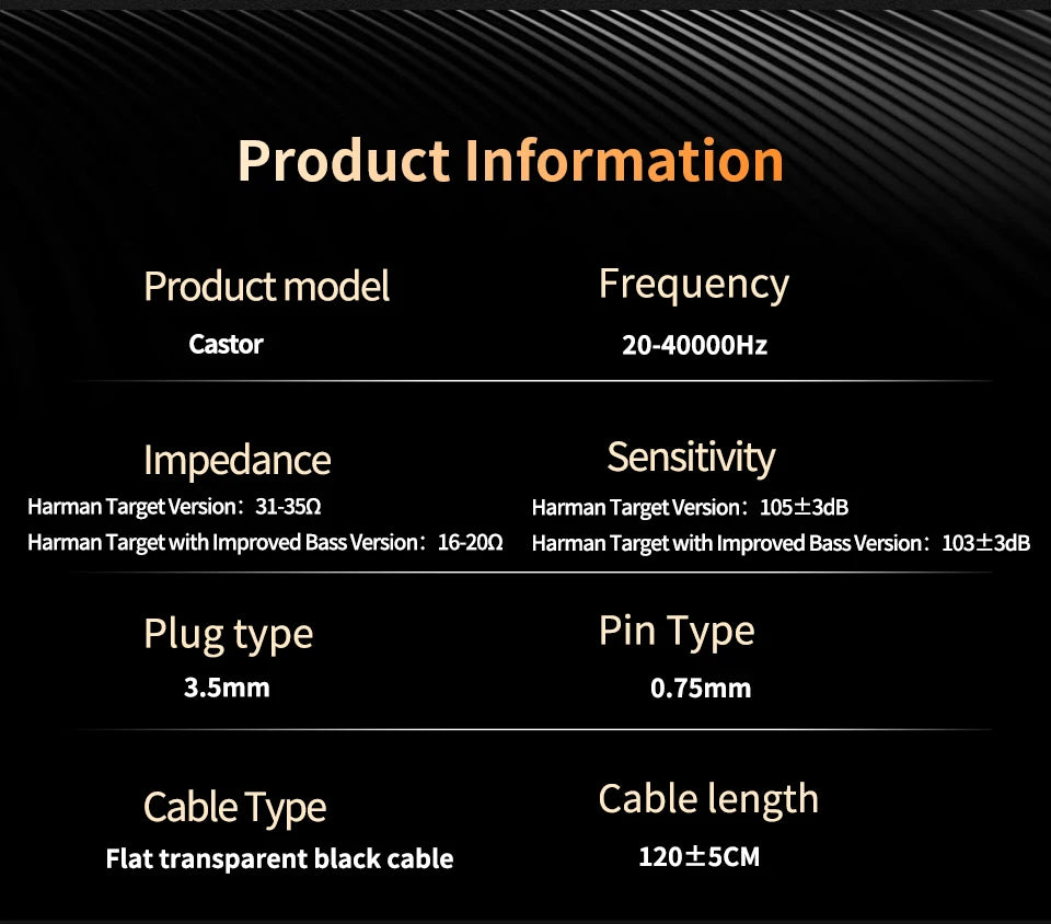 KZ Castor-auriculares intrauditivos con cable