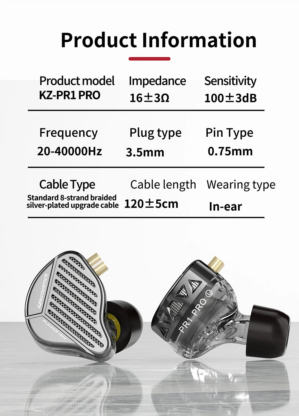 KZ PR1 Pro-auriculares internos