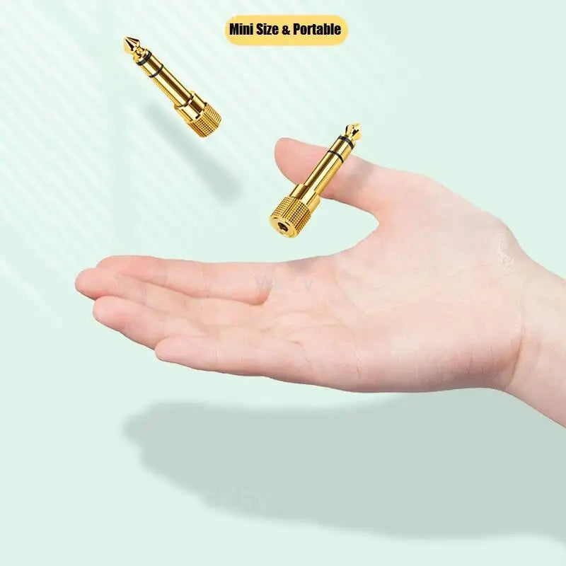 Adaptador de Audio para auriculares Hifi, 10 piezas, 1/4 pulgadas, 6,35mm, macho a 3,5mm.