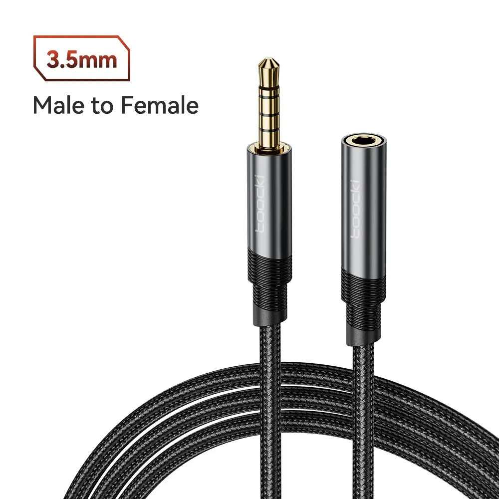 Cable de extensión de Audio 3,5, conector macho a hembra de 3,5mm para altavoces