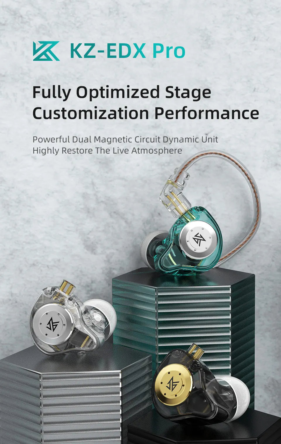 In Ears KZ EDX pro auriculares con Monitor de graves