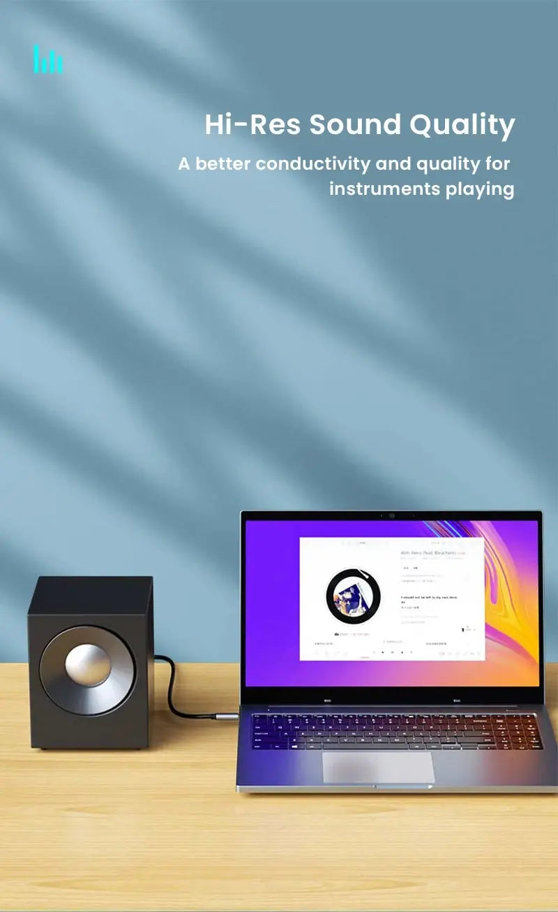 NIERBO6.35mm 1/4 "macho a 3,5mm 1/8" macho TRS Cable de Audio estéreo bidireccional