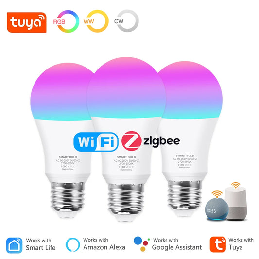 Bombilla Inteligente ZigBee Tuya E27 – Compatible con Alexa y Google Home