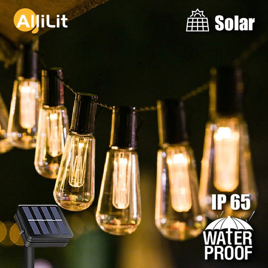 Guirnaldas de luces alimentadas por energía Solar para exteriores