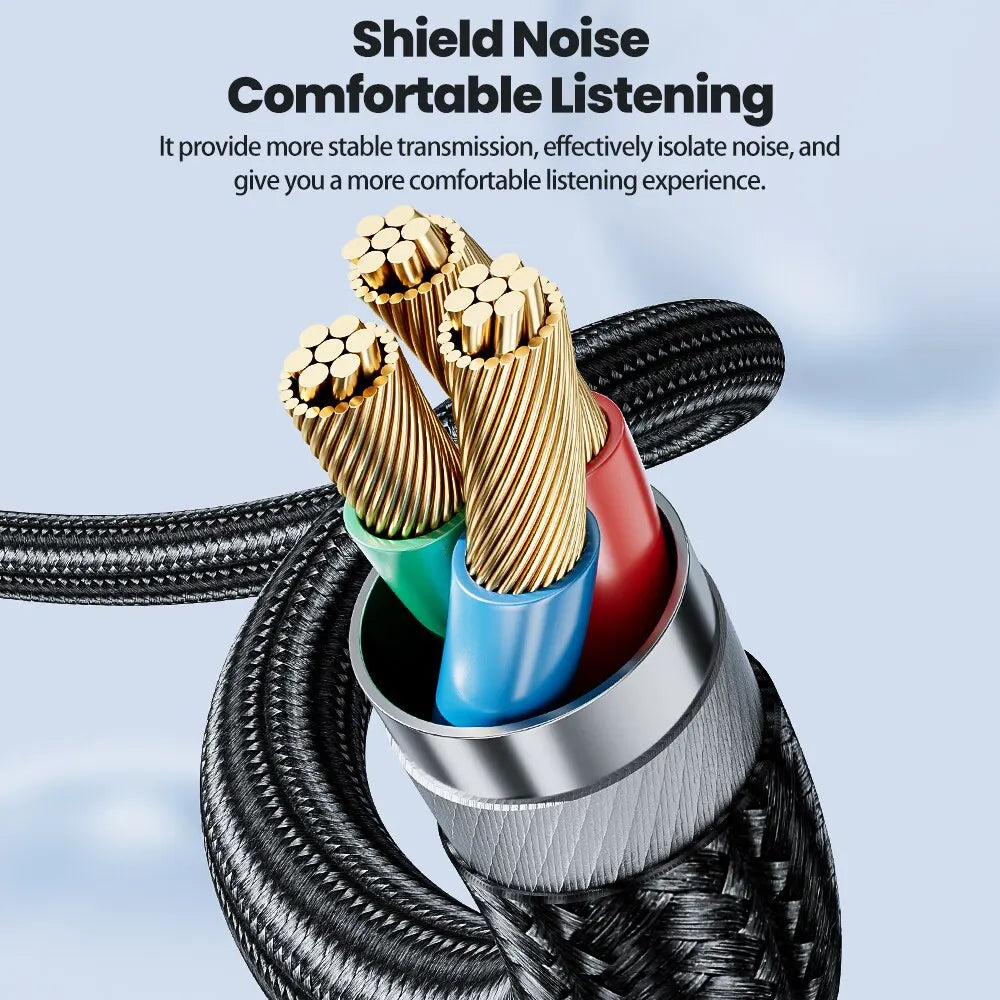 Cable de extensión de Audio 3,5, conector macho a hembra de 3,5mm para altavoces